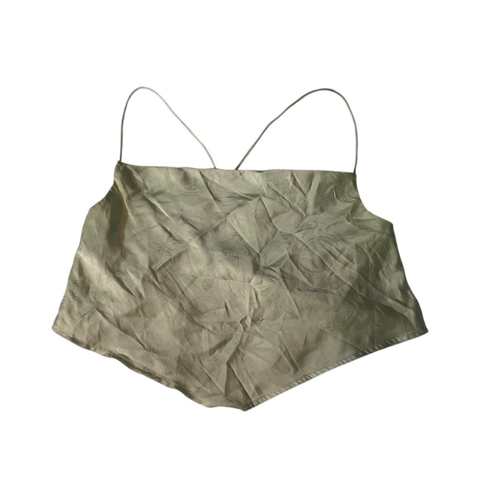 Silk Green Camisole Top